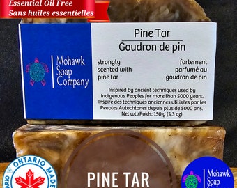Pine Tar | Vegan | Indigenous Made | Hair and Body Soap | Waste Free | Mohawk Soap Company