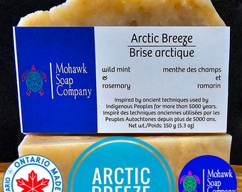 Arctic Breeze | Wild Mint & Rosemary | Vegan | Indigenous Made | Hair and Body Soap | Waste Free | Mohawk Soap Company