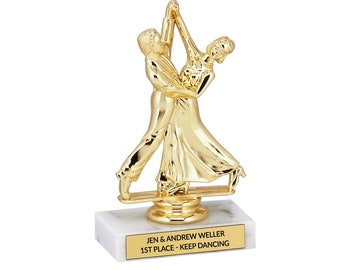 Valentine's Day Trophy - 5 1/2" Waltz Dance Trophy - Best Couple Award- Free Custom Engraving