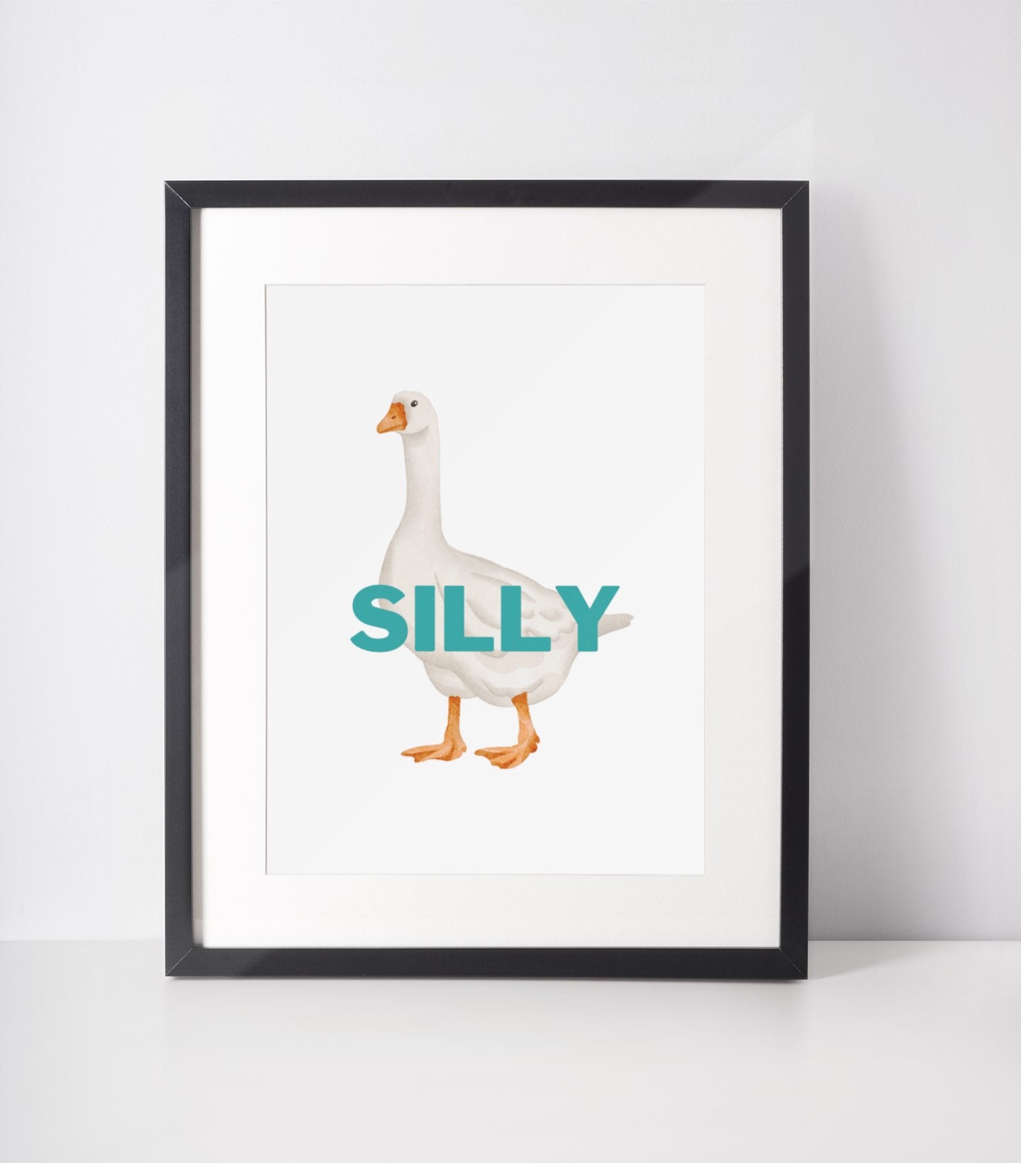 Silly Goose Print Kitchen Print Farmhouse Print Animal Etsy