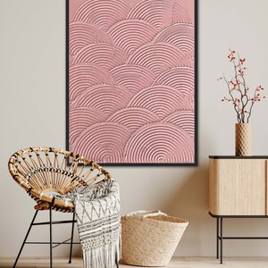 Large SHELLS Abstract Painting | Plaster Canvas Art | Matte Grey ...