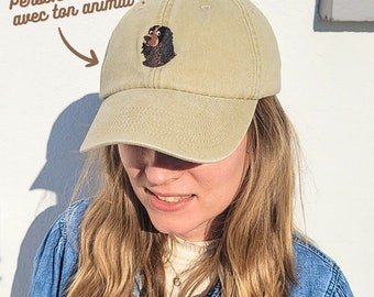 Casquette Animal Brodé - Vintage Sable