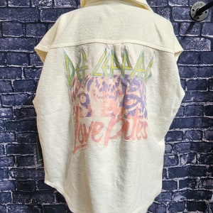 Def Leppard French Terry Cap- Sleeve jacket vest.