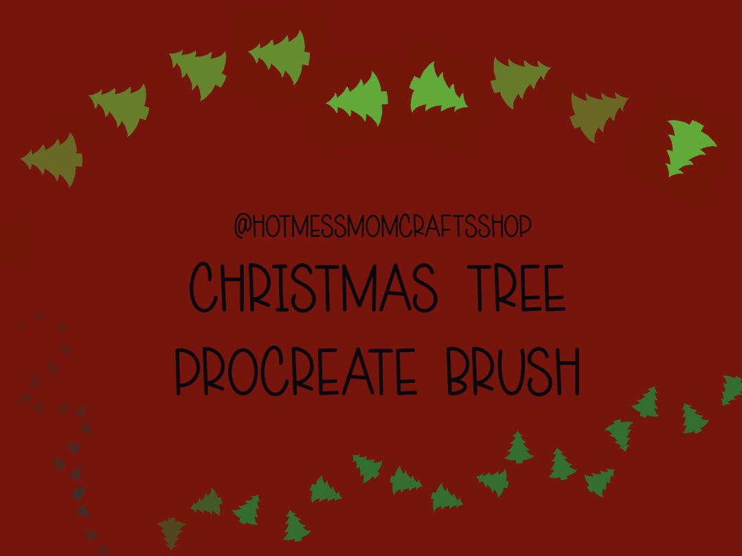 Christmas Tree Procreate Brush / Stamp - Etsy
