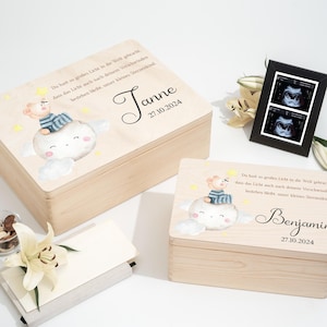 Caja de luto personalizada | Caja de memoria | Conmemoración del niño estrella bebé arcoíris con nombre, dicho y fecha