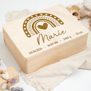 Baby memory box Personalized memory box, memory box baby, gift, baby gift baby, birth, wooden box, baptism gift