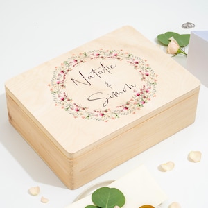 Gepersonaliseerde herinneringsdoos als huwelijkscadeau| Geheugenbox | Cadeau voor pasgetrouwden | Cadeau voor bruiloft, jubileum, Valentijnsdag
