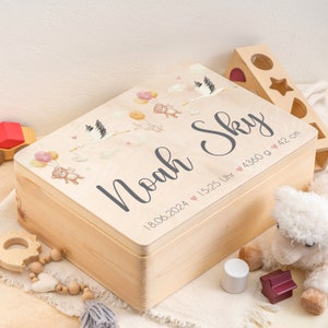 Baby memory box Personalized memory box, memory box baby, gift, baby gift baby, birth, wooden box, baptism gift