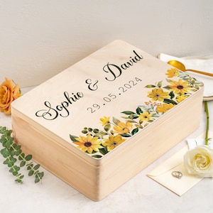 Scatola dei ricordi di matrimonio personalizzata | Regalo di nozze per sposi e testimoni dello sposo | Sposi ricordi | Regalo di fidanzamento