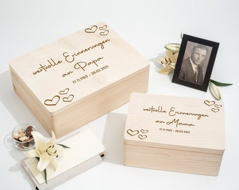 Personalized Mourning Box | Memory box | Remembering a beloved family member | Wonderful memories of dad | Desired name + data