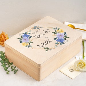 Scatola dei ricordi di matrimonio personalizzata | Regalo di nozze per sposi e testimoni dello sposo | Sposi ricordi | Regalo di fidanzamento