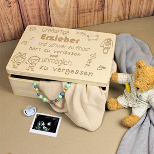 Boîte à souvenirs personnalisée pour la rentrée | Inscription | Cadeau d'adieu garderie maternelle | Cadeau pour les enseignants et les éducateurs