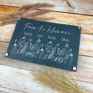 Slate door sign | Personalized and stylishly designed | Unique gift for the home | Doorbell sign | Entrance sign