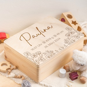 Baby memory box Personalized memory box, memory box baby, gift, baby gift baby, birth, wooden box, baptism gift