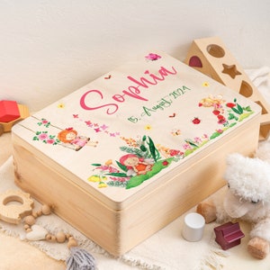 Baby memory box Personalized memory box, memory box baby, gift, baby gift baby, birth, wooden box, baptism gift