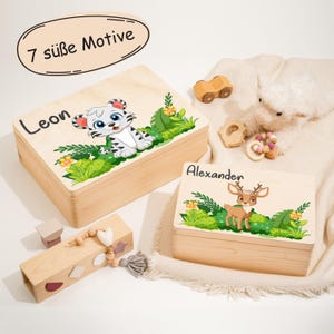 Safari Animals Selection | Baby Memory Box, Personalized Memory Box, Christening Gift, Baby Gift, Birth Gift, Gift Idea