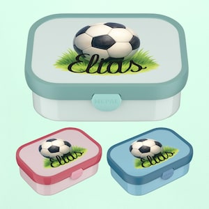 Personalized Mepal Bento lunch box | Lunch box with compartments | Gift for school enrollment + daycare start | Lunch box for school and daycare | 3D football