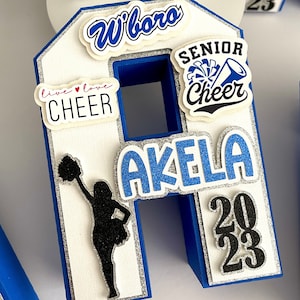 Cheer Team Gifts 3D Letter | Personalized Cheerleader Gift | Cheer Coach Gifts | Senior Cheerleader Graduation Gift | Graduation Centerpiece