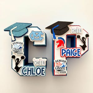 Personalized Cheer Team 3D Letter | Senior Cheerleader Gift | Cheer Coach | Graduation Centerpiece image 5