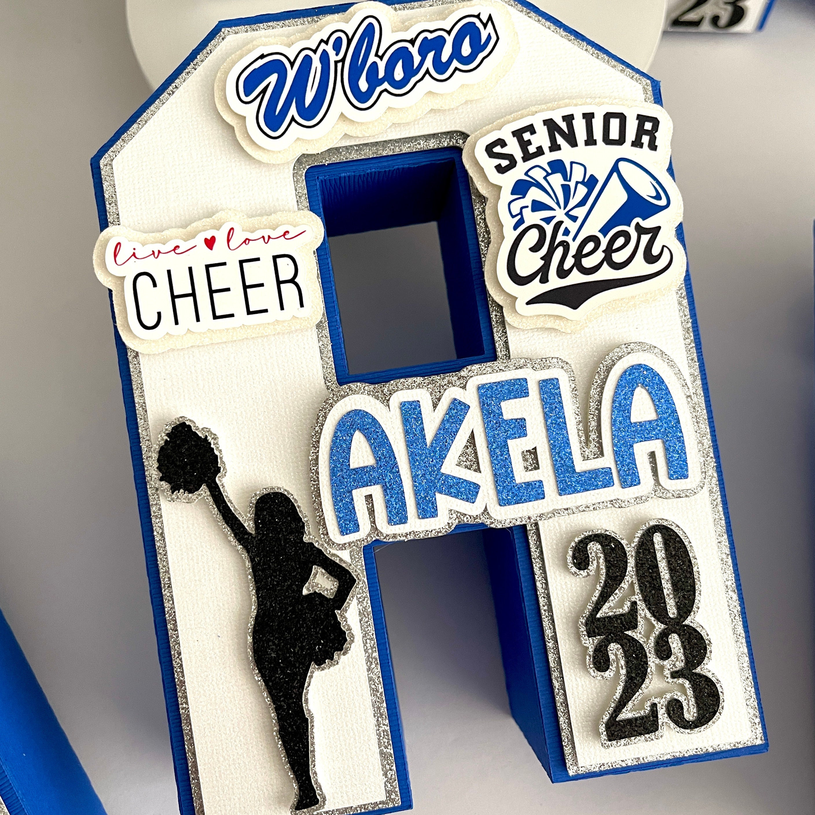 Cheer Team Gifts 3D Letter | Personalized Cheerleader Gift | Cheer Coach Gifts | Senior Cheerleader Graduation Gift | Graduation Centerpiece