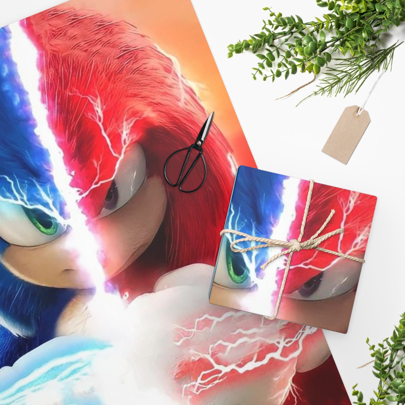 Sonic the Hedgehog Wrapping Paper Etsy