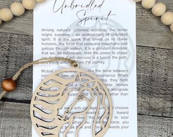 Unbridled Spirit Story Ornament/ Story Card/ Horse Christmas Ornament
