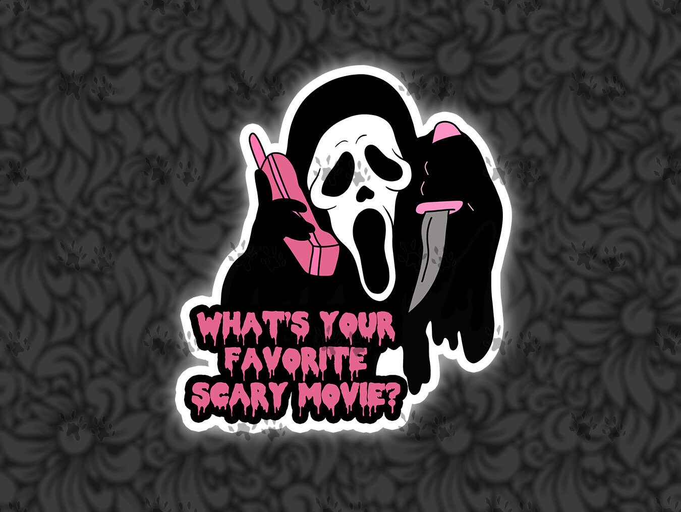 Ghost Face: What's Your Favorite Scary Movie PRINTS and STICKERS