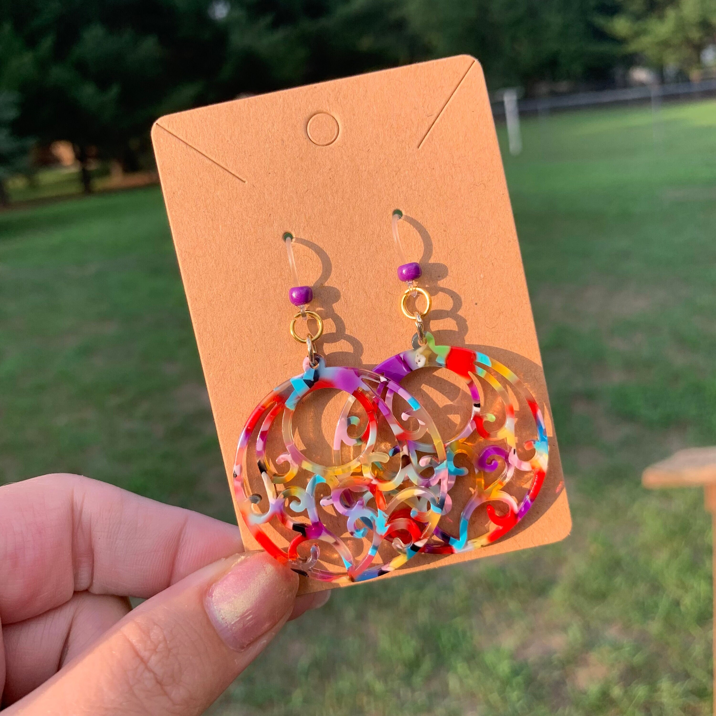 Plastic earrings for metal allergies best sale
