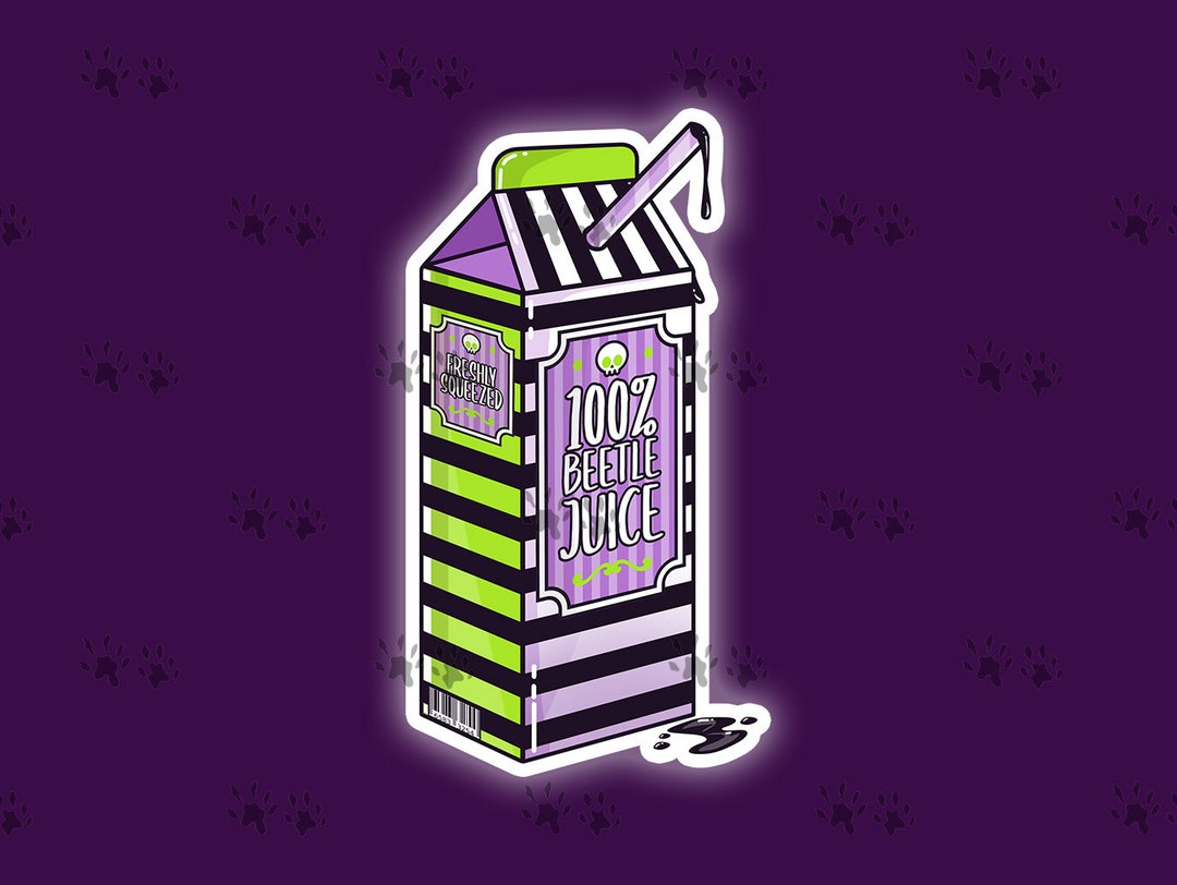 Beetlejuice Juicebox Sticker, Humor, 80's Movies, Movie Quotes, Funny
