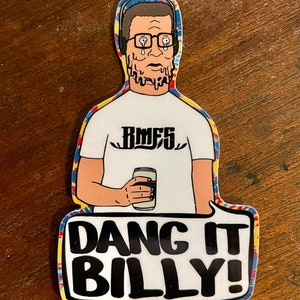 Dang It Billy! Vinyl Sticker. Bluegrass Goat fan art.