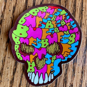 Color Skull Vinyl Die cut Sticker Billy Strings fan art