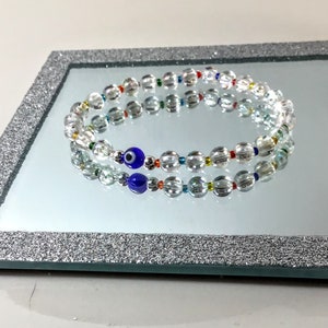 Clear Path Evil Eye Stretch Bracelet
