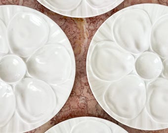 vintage Pillivuyt French white oyster plate