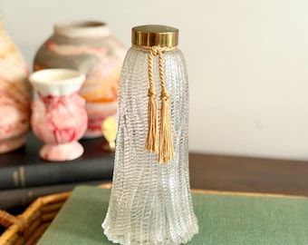 vintage glass tassel shaped bottle