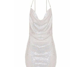 Silver Mini Dress - Etsy