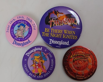 KOLLEKTION Disneyland Werbe/Gedenkbuttons Rückseite aus den 1990er Jahren