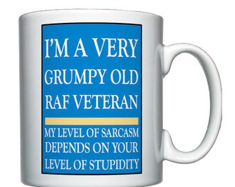 Grumpy Old RAF Veteran, personalised mug