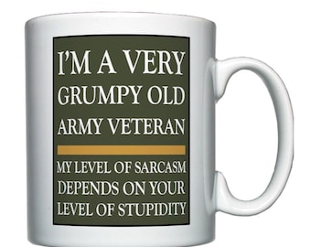 Grumpy Old Army Veteran, personalised mug