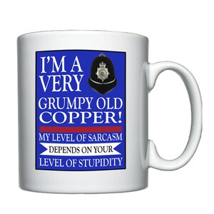 Grumpy Old Copper, personalised mug