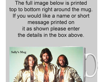 The Bee Gees, personalised mug