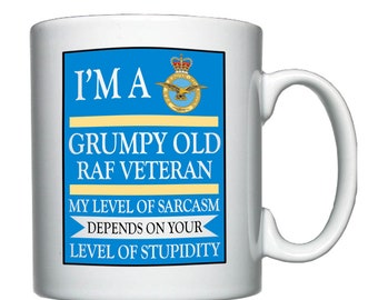Grumpy Old RAF Veteran, personalised mug
