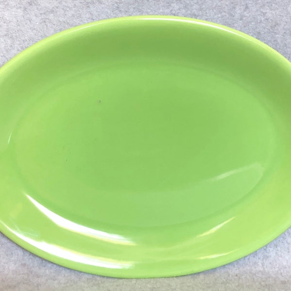 Vernon Kilns Pottery Casual California platter 13.5" Lime Geen glaze EX!!! 1950