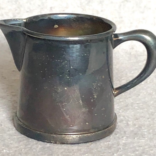 William Rogers silver plate 4 oz. individual creamer made for St. Louis City Hospital VG-EX!!! 1920's restaurant ware