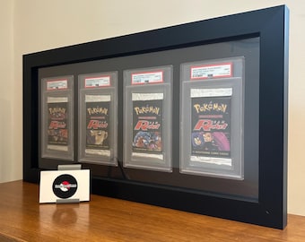 Expositor enmarcado para 4 sobres de refuerzo clasificados - PSA, Pokémon, TCG