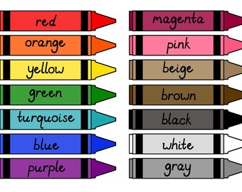 Crayon Labels - Etsy
