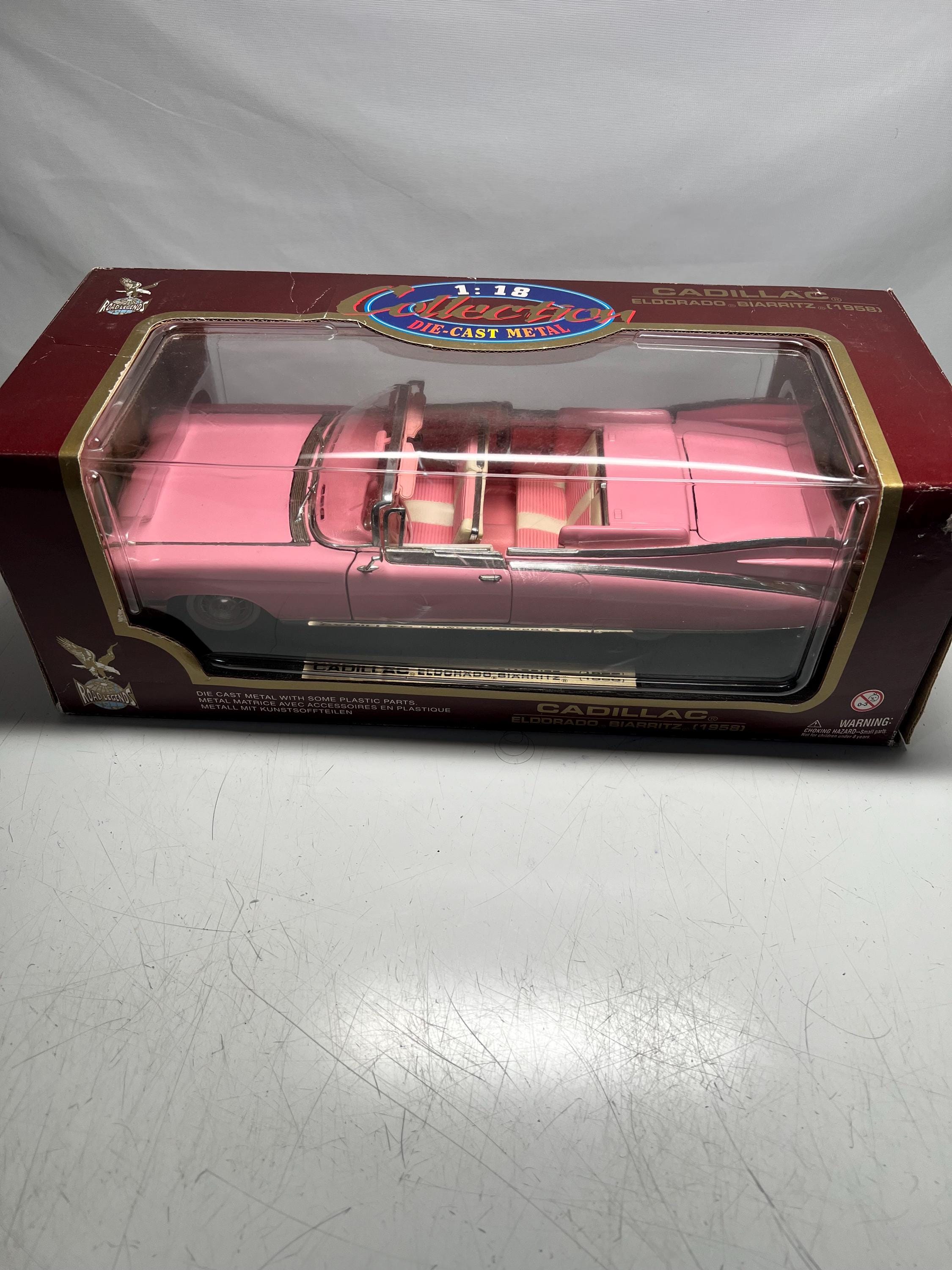 1958 Pink Cadillac Eldorado Biarritz Road Legends Convertible 1:18