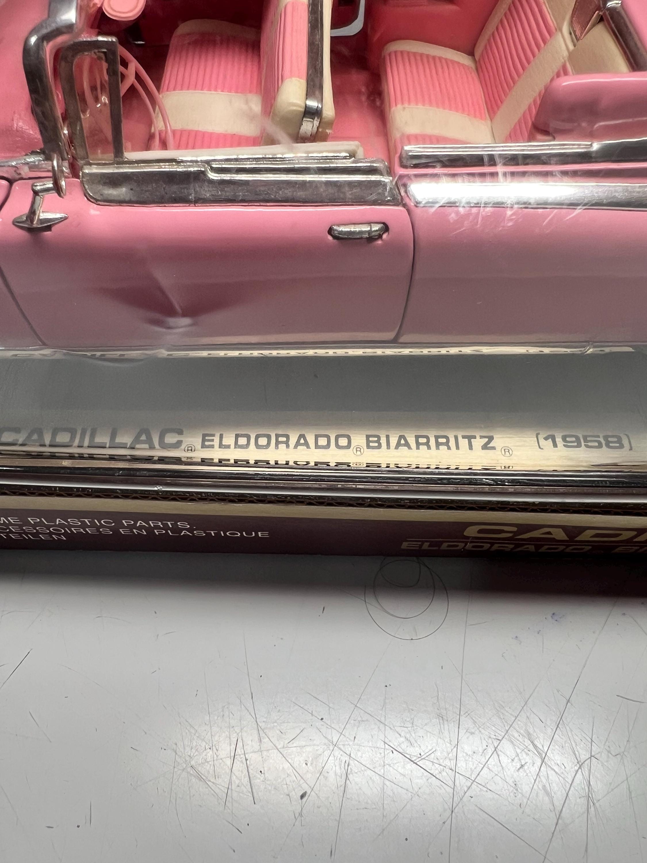 1958 Pink Cadillac Eldorado Biarritz Road Legends Convertible 1:18