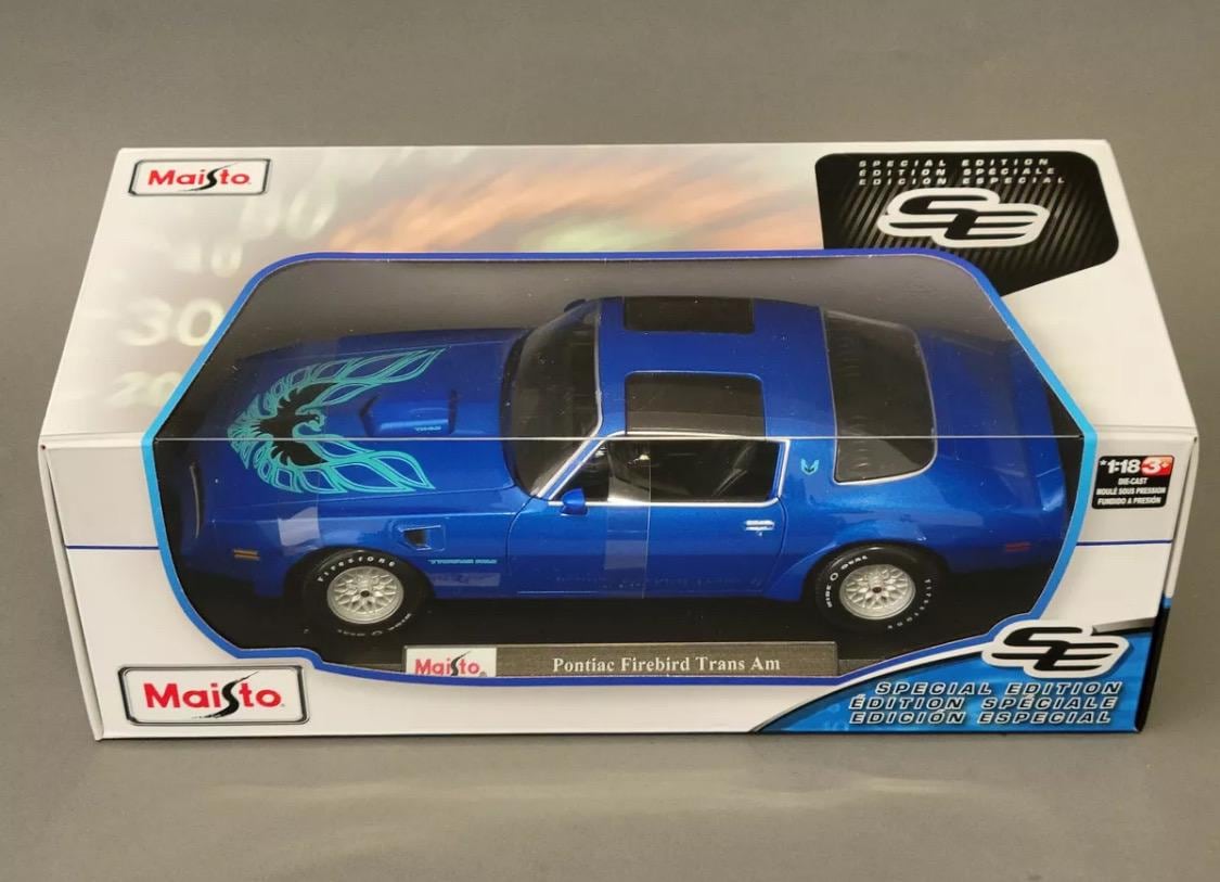 1978 Pontiac Firebird Trans Am Blue / Black 1:18 Maisto Diecast
