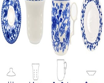 Tee Talent Porzellan Teetasse mit Infuser Deckel und Unterteller Sets - Chinesische Jingdezhen Keramik Kaffeetasse Teetasse Loose Leaf Tea Brewing System