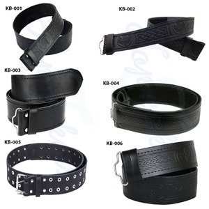 Choose your Belt - Scottish Leather Celtic Kilt Belts